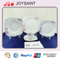 Hot Selling Square Porcelain Decal Dinner Sets